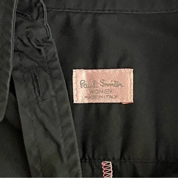 Paul Smith Button Up Shirt Size 6 Short Sleeve V Neck One Pocket Logo Italy - Picture 7 of 8